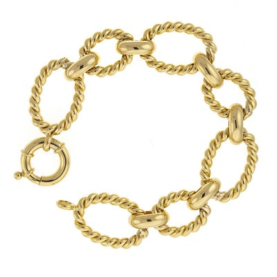Gold Twist Link Bracelet