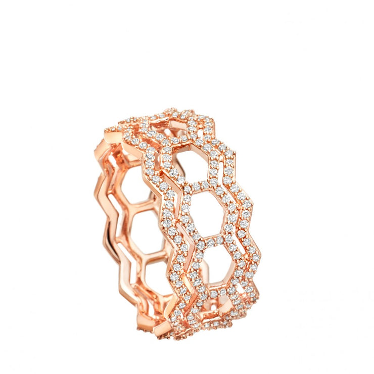 Double Varro Honeycomb Ring