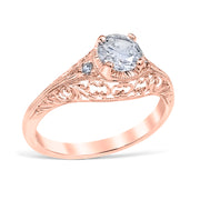 Flora Vintage Style Engagement Ring
