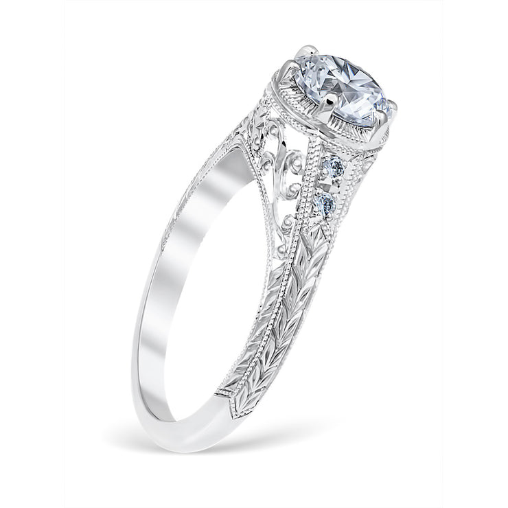 Heart of the Vineyard Vintage Style Engagement Ring