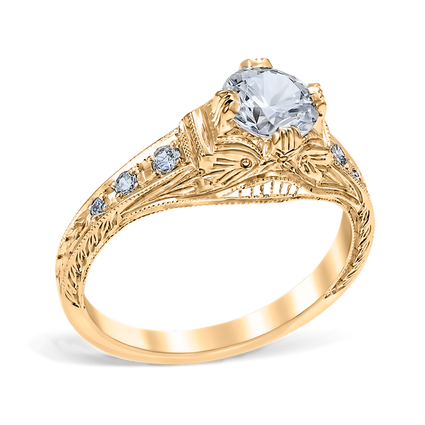 Fiorella Vintage Style Engagement Ring