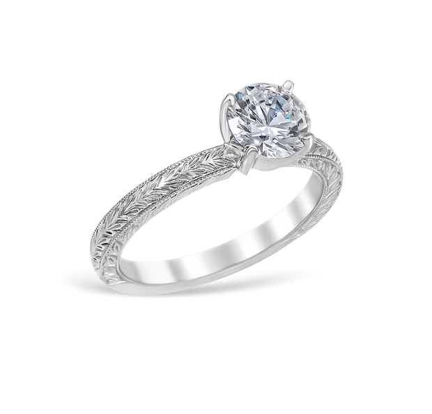 Sarah Solitaire Vintage Style Engagement Ring