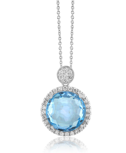 Lisa Nik 11mm Round Necklace with Diamonds (Multiple Colors!)