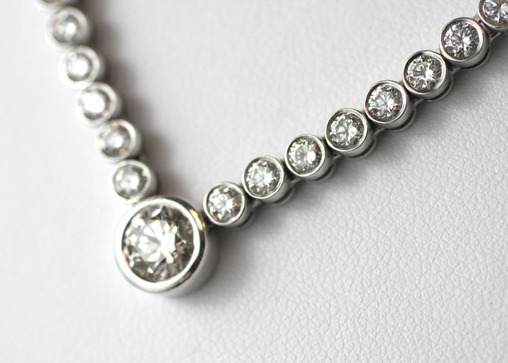 4 Carat F-G VS1 Diamond Eternity Necklace – Tara Nash Jeweler