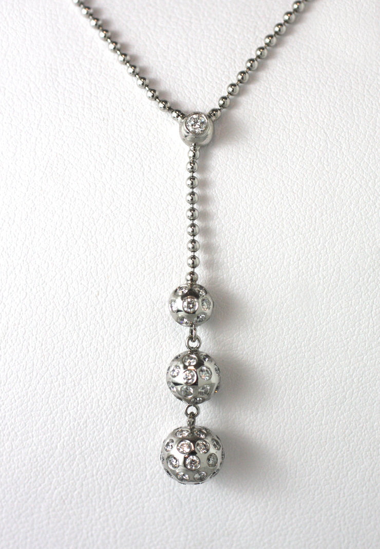 Triple Drop Diamond Necklace