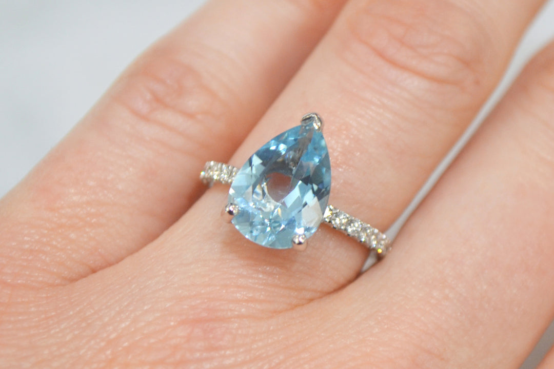 Aquamarine Diamond Ring Neil Lane Aquamarine Ring Aquamarine
