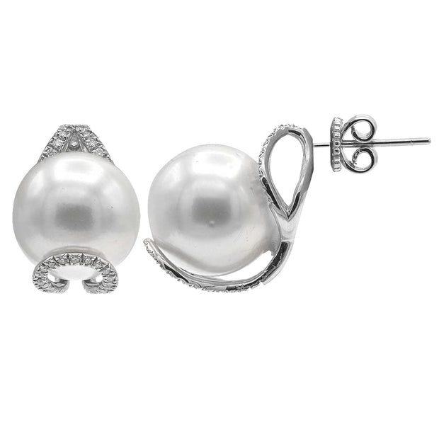 DSL South Sea Pearl & Diamond Earrings